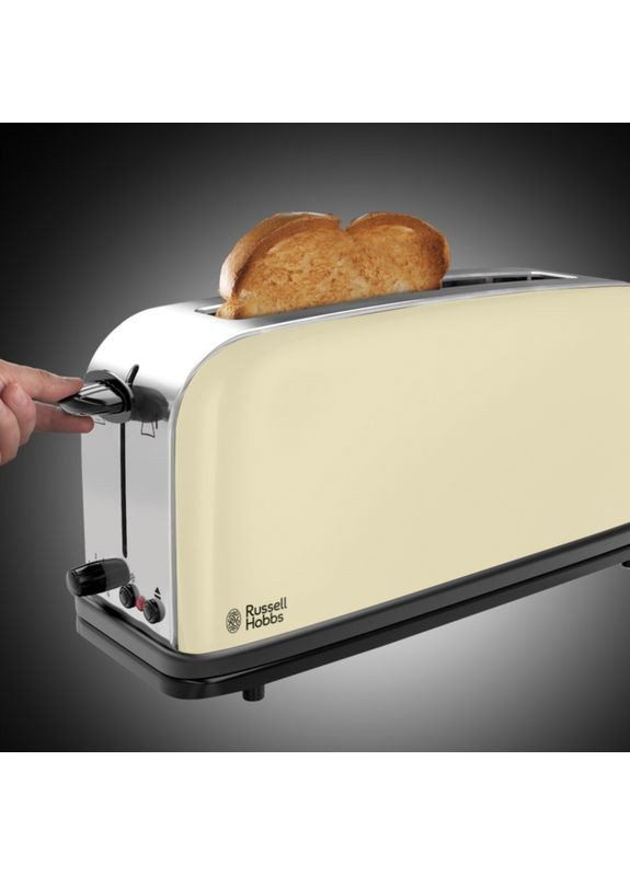 Тостер 21395-56 Classic, 1100Вт, длинные слоты, металл, бежевый Russell Hobbs (364275314)