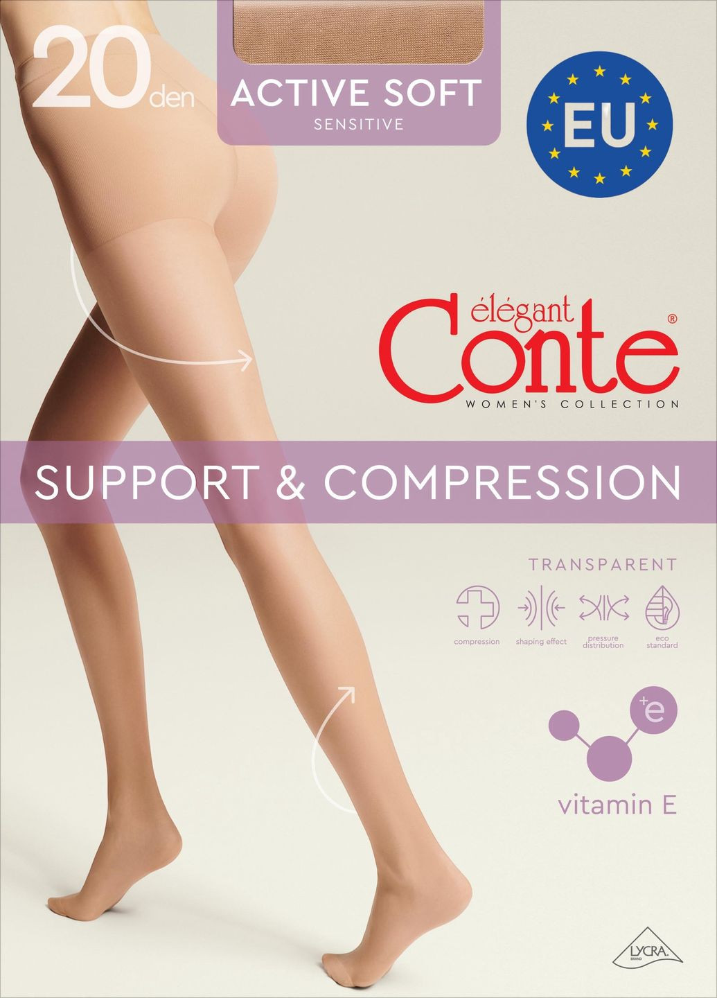 Колготки жін. CE ACTIVE SOFT 20 (EU), р.2, Bronz Conte CE ACTIVE SOFT 20 (EURO) (365967650)