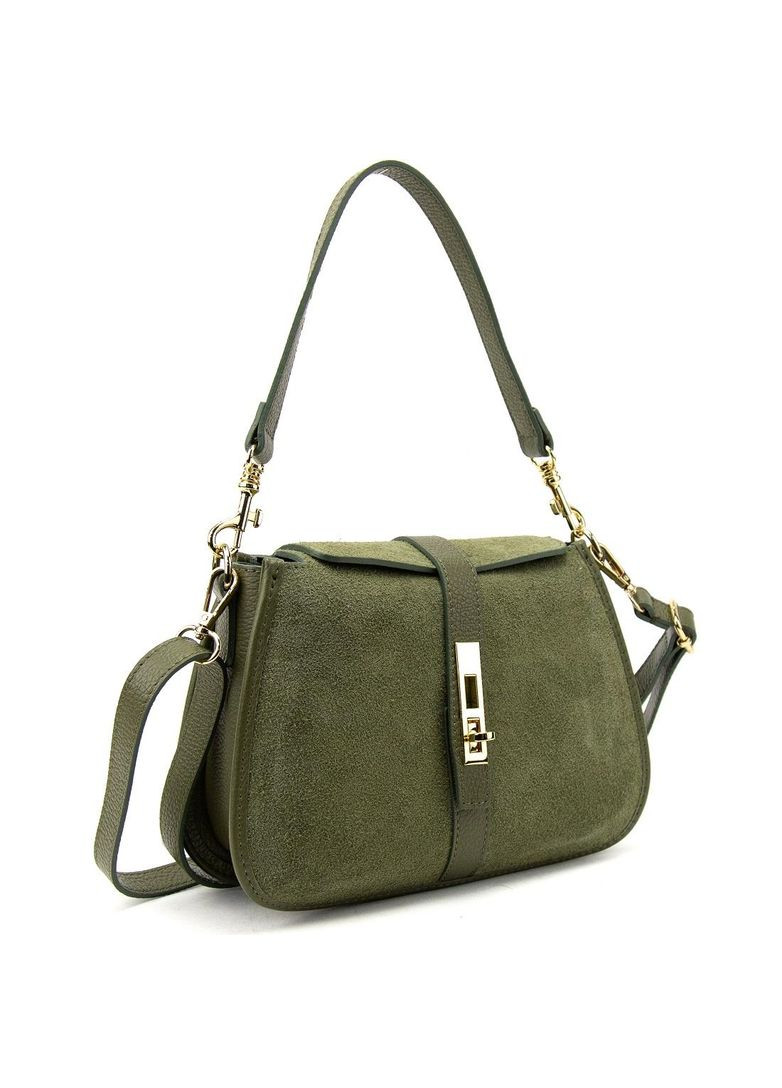 Сумка жіноча кросбоді на плече з ручкою з натуральної шкіри флотар та замші повсякденна Italy RoyalBag F-IT-9895OL (362948025)