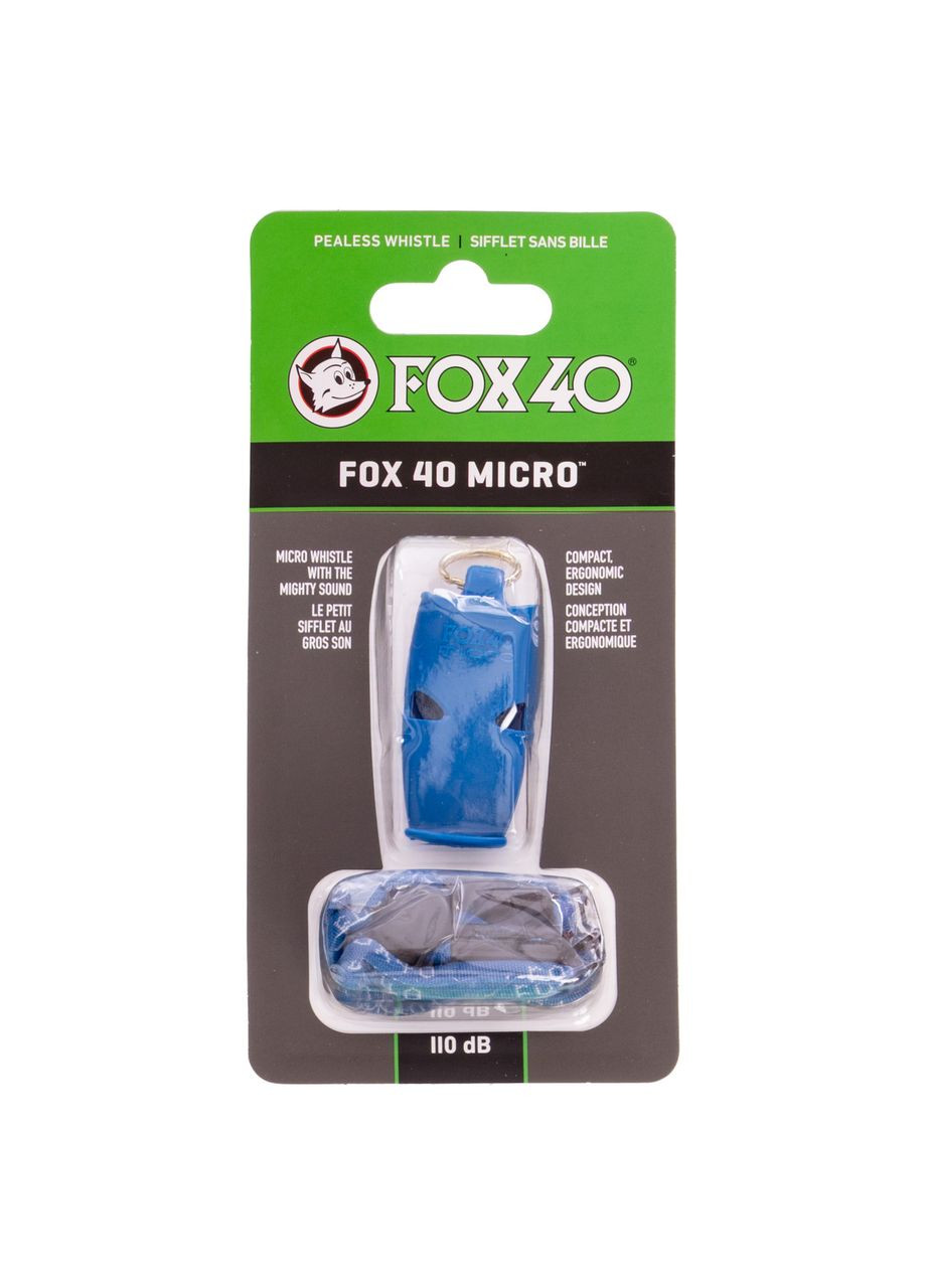 Свисток судейский пластиковый (110dB, на шнуре, Синий) () (FOX40-MICRO_Синий) Fox 40 (361439248)