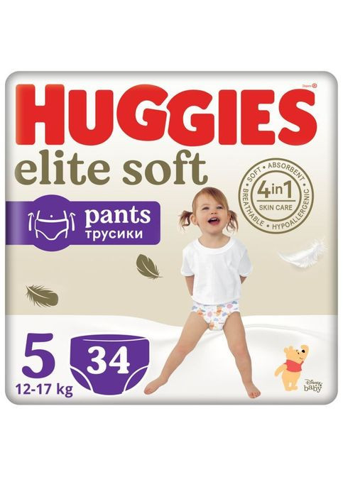 Подгузники (5029053549354) Huggies Elite Soft 5 (12-17кг) Mega 34 шт (357435967)