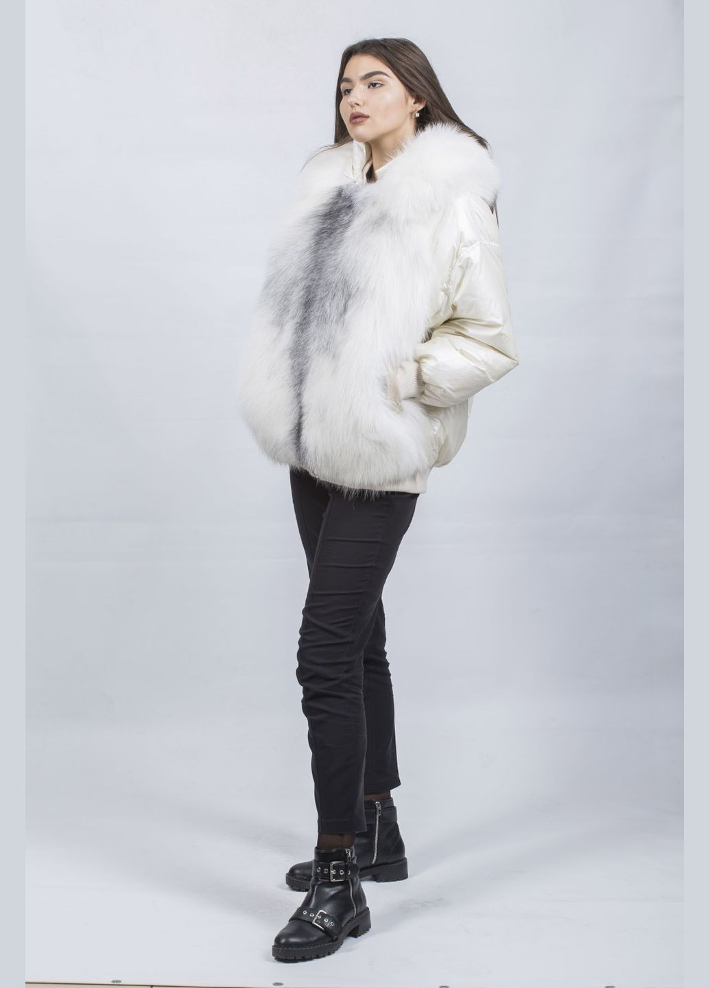 Молочний зимній Пуховик No Brand