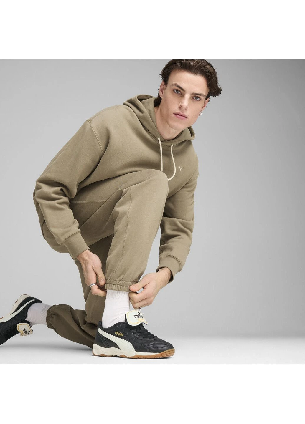 Коричневые спортивные демисезонные брюки Puma