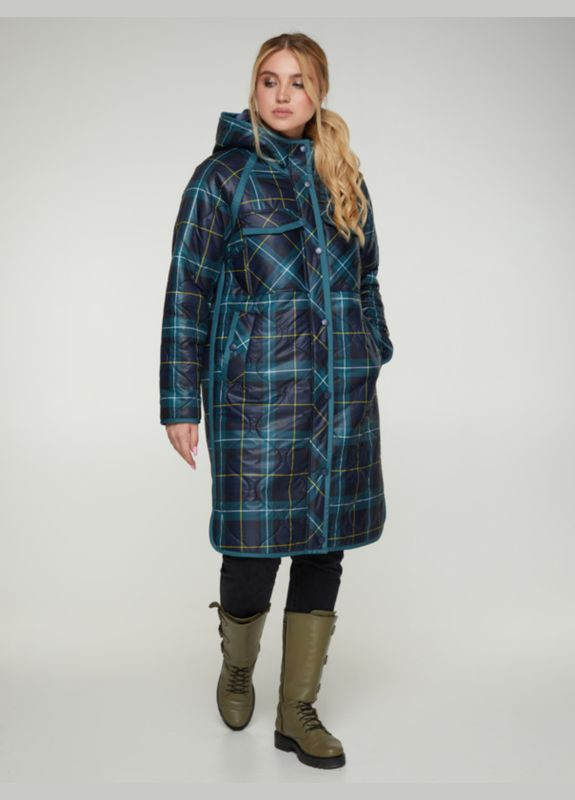 Синє демісезонне Пальто Сарбона Mirage