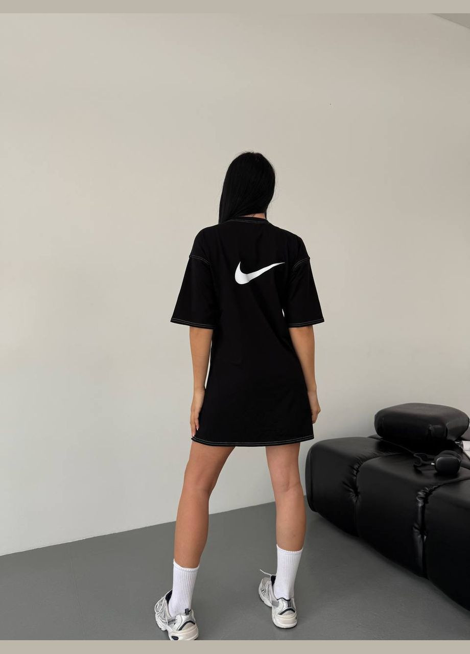 Черное повседневный платье DK/DL Мода без кордонів однотонное