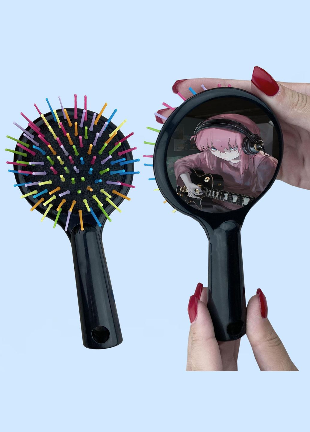Гребінець для волосся Аніме Самітниця рокер #0007 чорний No Brand (315041624)
