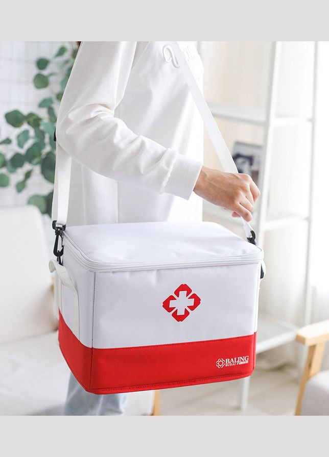 Аптечка, сумка-органайзер для медикаментів каркасна Велика 31x24x22см з ременем ( код: IBC004LOR ) No Brand (334689354)