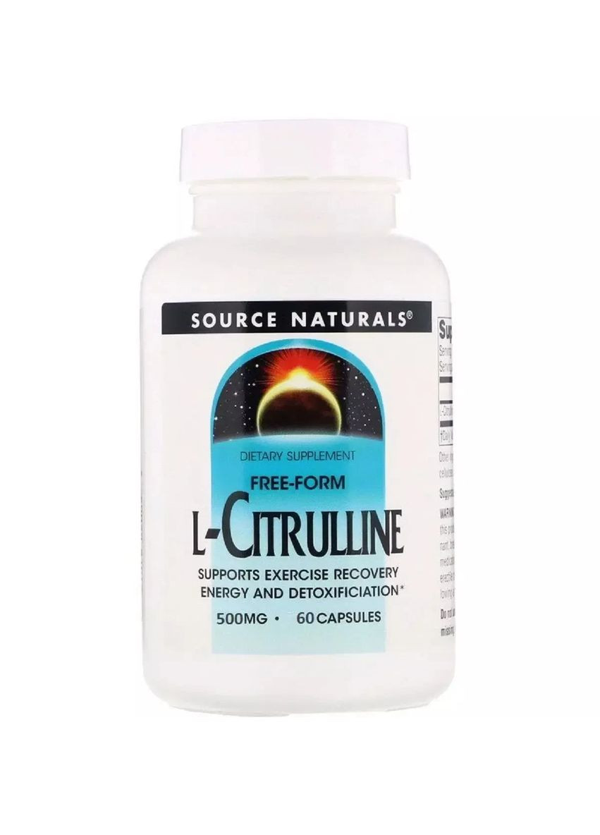 Цитрулін L-Citrulline 500 мг, 60 капсул Source Naturals (361117529)