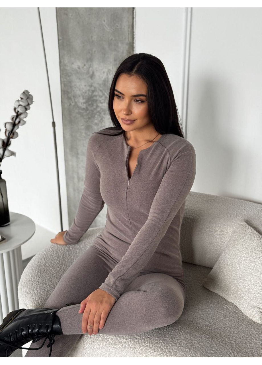 Женский термо-костюм кофейного цвета 35338 Fashion (364672602)