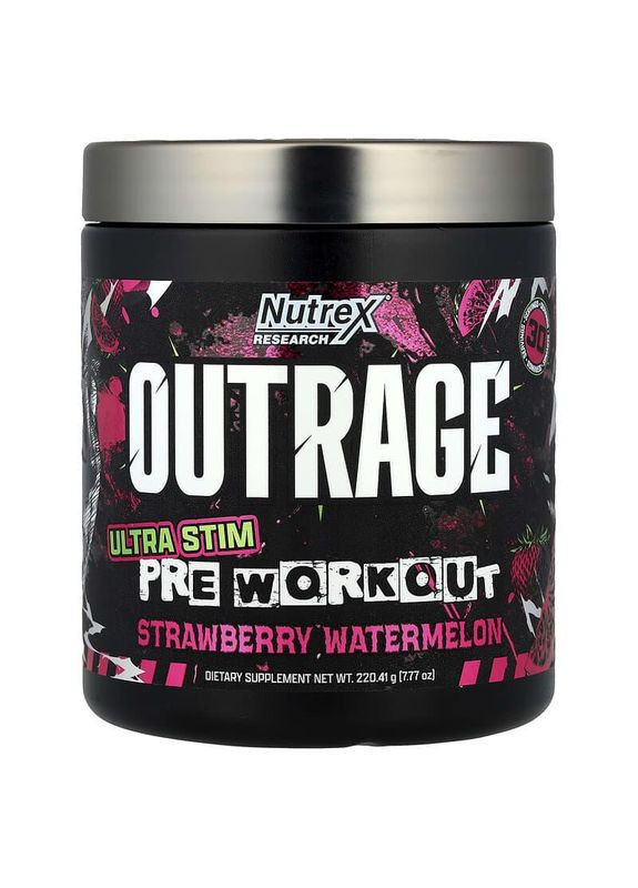 Предтренировочный комплекс Nutrex OutRage 201 г (30 порц.) (разные вкусы) Nutrex Research (348140128)