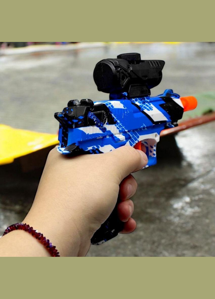 Іграшка Пістолет стріляє орбізами, у коробці (синій) (YY2011-3) MIC (362434584)