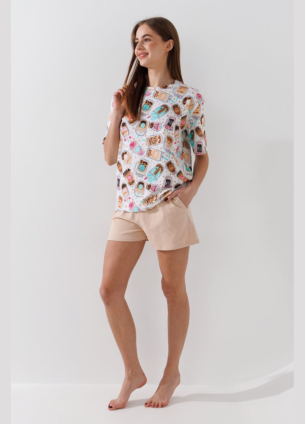 Комбинированная всесезон пижама женская 950158 разноцветный shop (2000990913555) Bono