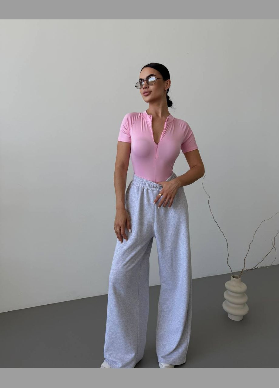 Базовый боди из микродайвинга цвета Барби на каждый день No Brand 233-2 (347164073)