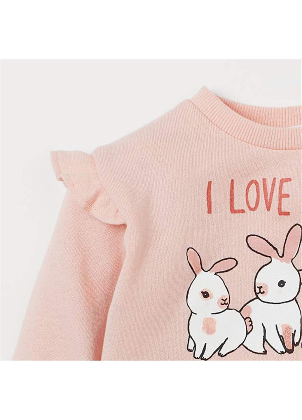 H&M світшот малюнок світло-рожевий повсякденний бавовна