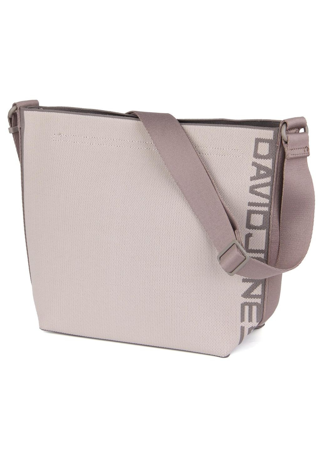 Женская сумка на змейке шопер (тоут) текстиль через плечо 25 х 27 х 12 см 7639 бежевый David Jones (370299765)