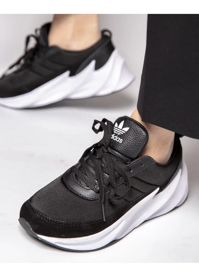 Белые летние кроссовки adidas shark black white адидас шарк No Brand