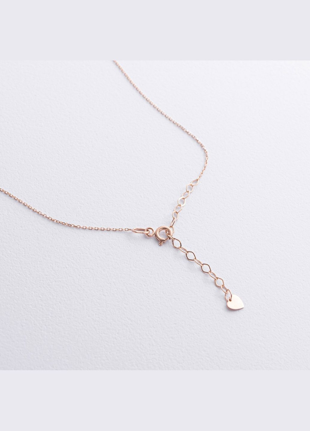 Золотое колье Сердце с фианитом кол02564 43 Oniks (301001006)