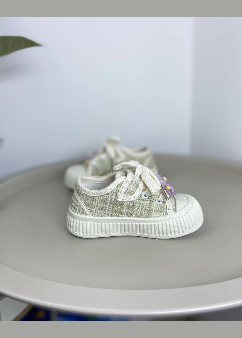 Белые детские кроссовки белые 1081 No Brand