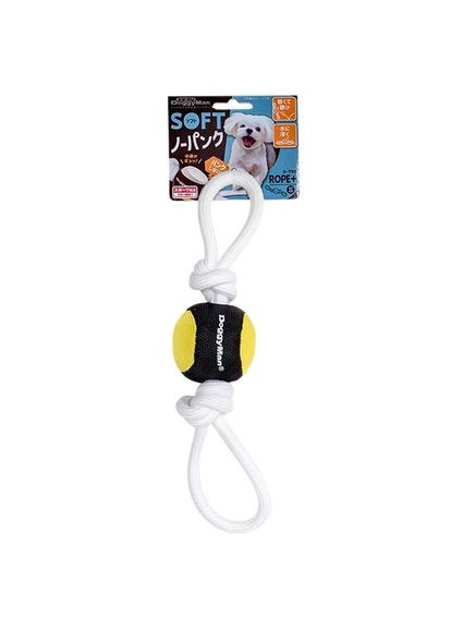 Игрушка для собак Soft Ball Loop S мягкий мяч с канатом 6 см (4976555858679) DoggyMan (346389837)