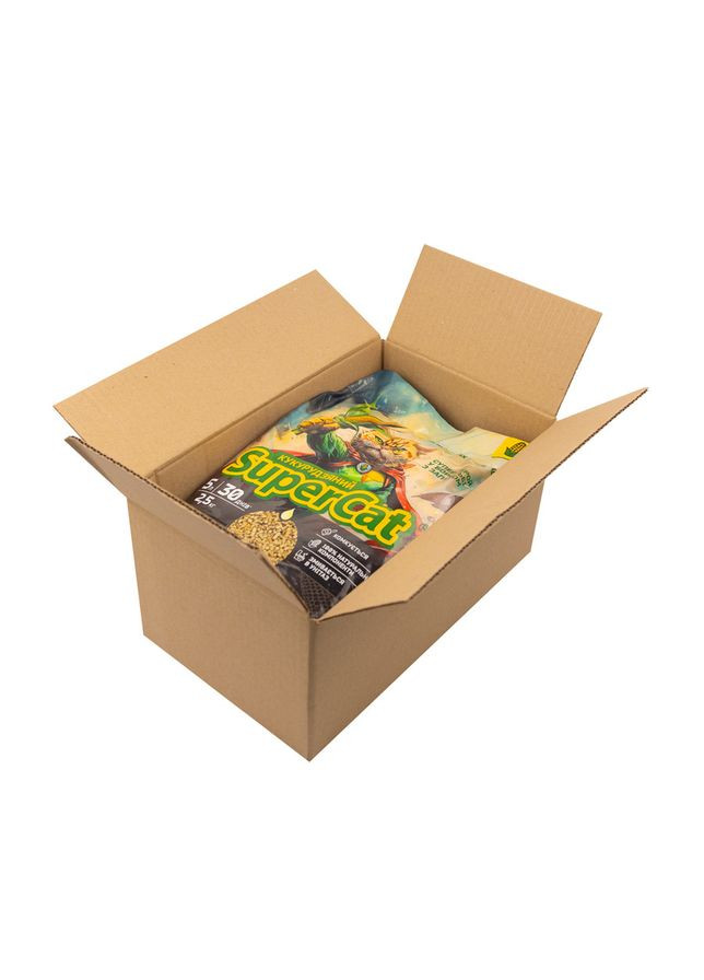 Кукурудзяний наповнювач SuperCat комкуючий для котячих туалетів, 2,5 кг No Brand (363200212)