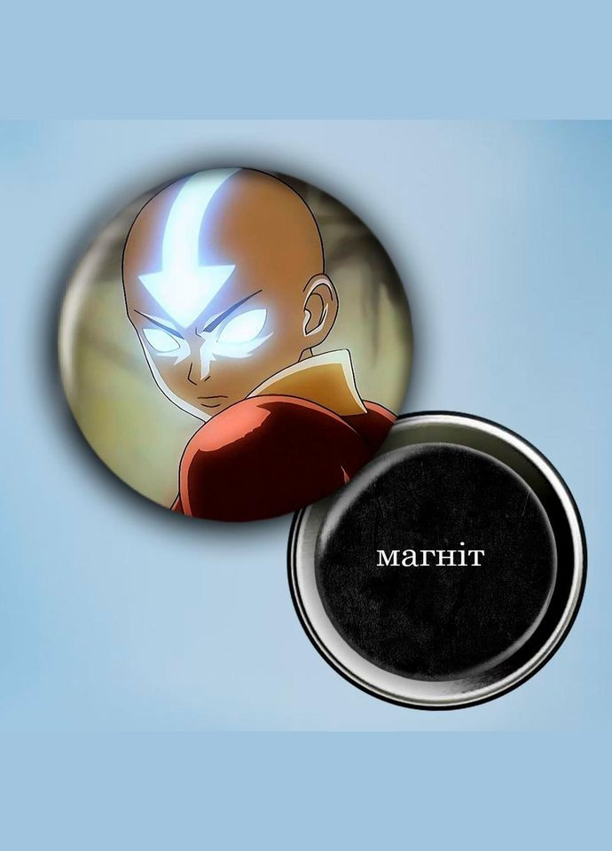 Фотомагнит (магнит на холодильник) Аниме Аватар #0016 56 мм черный No Brand (309153959)