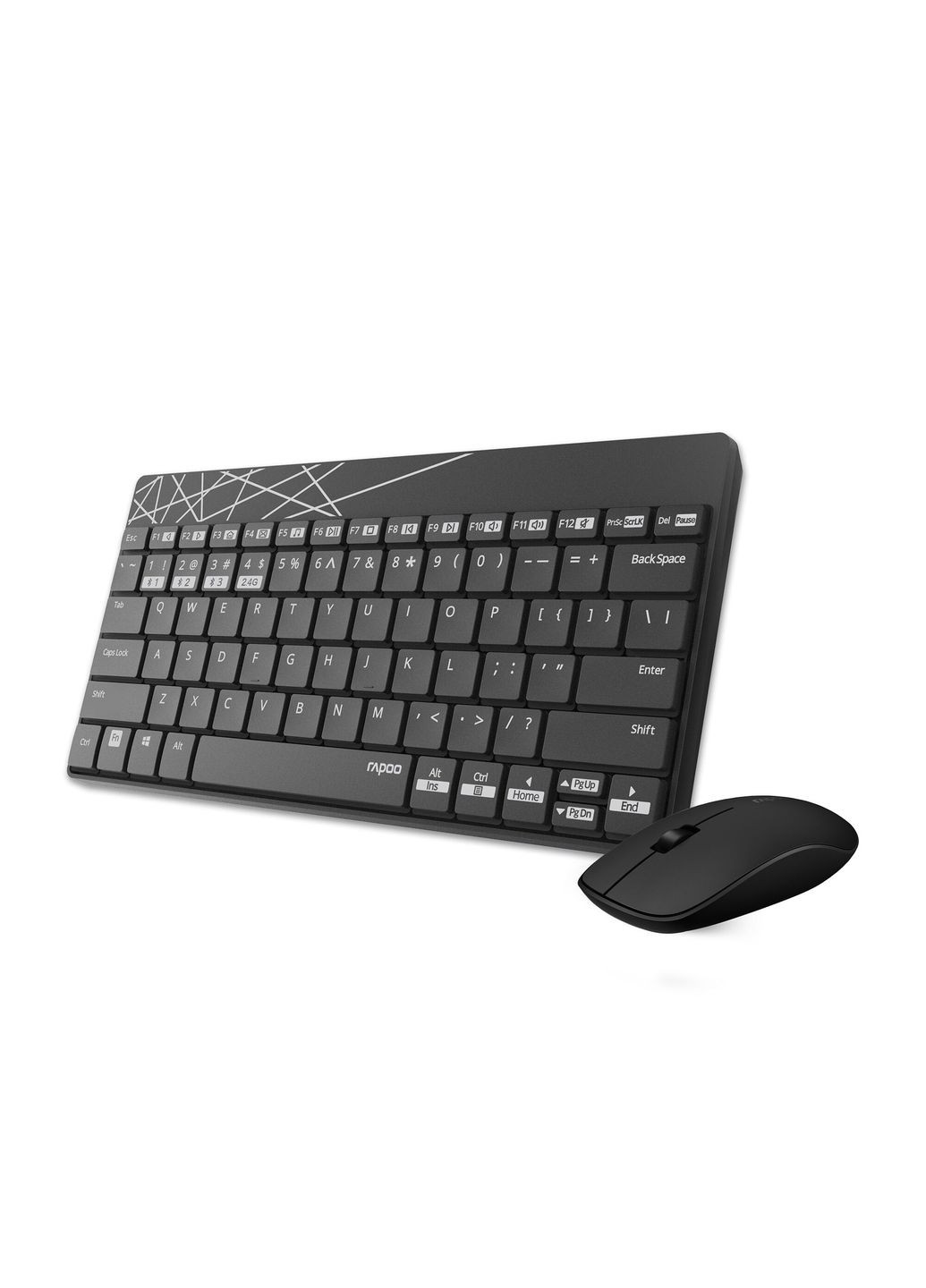 Комплект (клавиатура, мышь) беспроводной 8000M Wireless Black Rapoo (370616759)