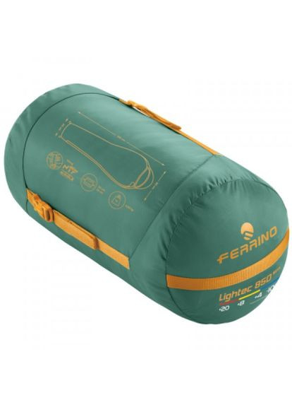 Спальний мішок (928102) Ferrino lightec sm 850 +4c green/yellow left (268144477)