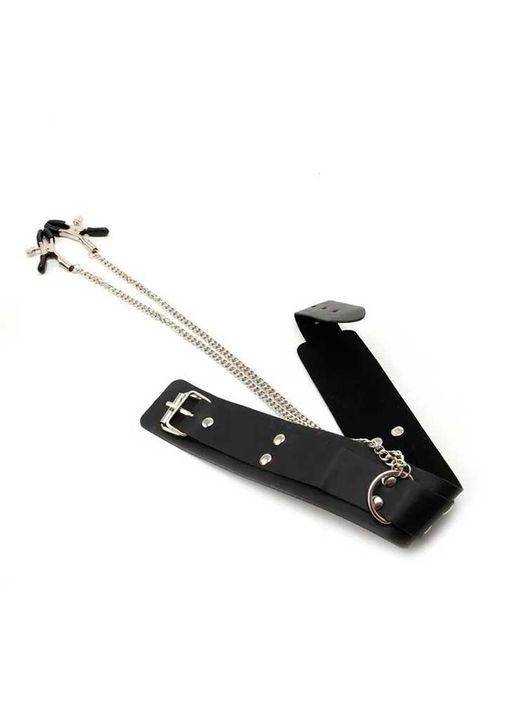 БДСМ нашийник із затискачами для сосків Садо-мазо Drive No Brand (327875481)