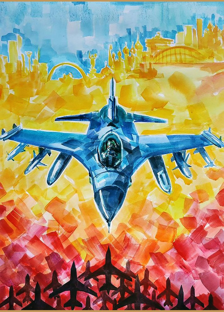 Набор алмазной вышивки "Привод неба Украины" Чарівний діамант (301278926)