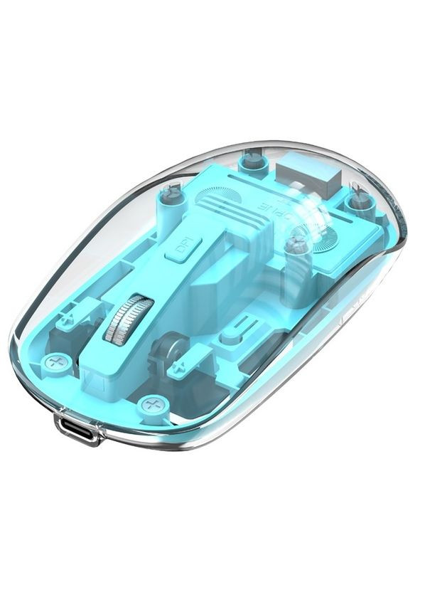 Миша M12 Bluetooth wireless transparent Blue XO (351917163)