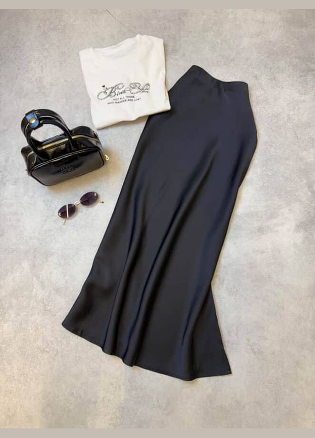 Черная коктейльный, офисная, повседневная, кэжуал, вечерний женская юбка Україна