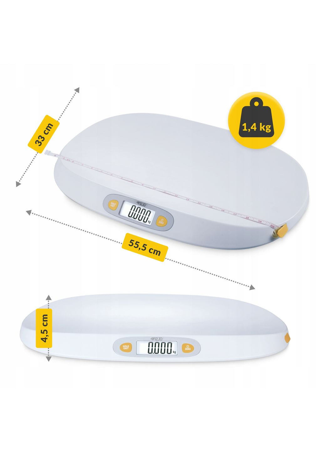 Ваги для немовлят Smart Baby Scale до 25 кг White () 4FIZJO P-5905973404075 (324264829)