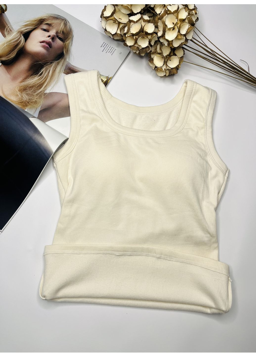 Бюстгальтер-майка тепла на флісі з незнімним поролоном Lavolle (361850352)