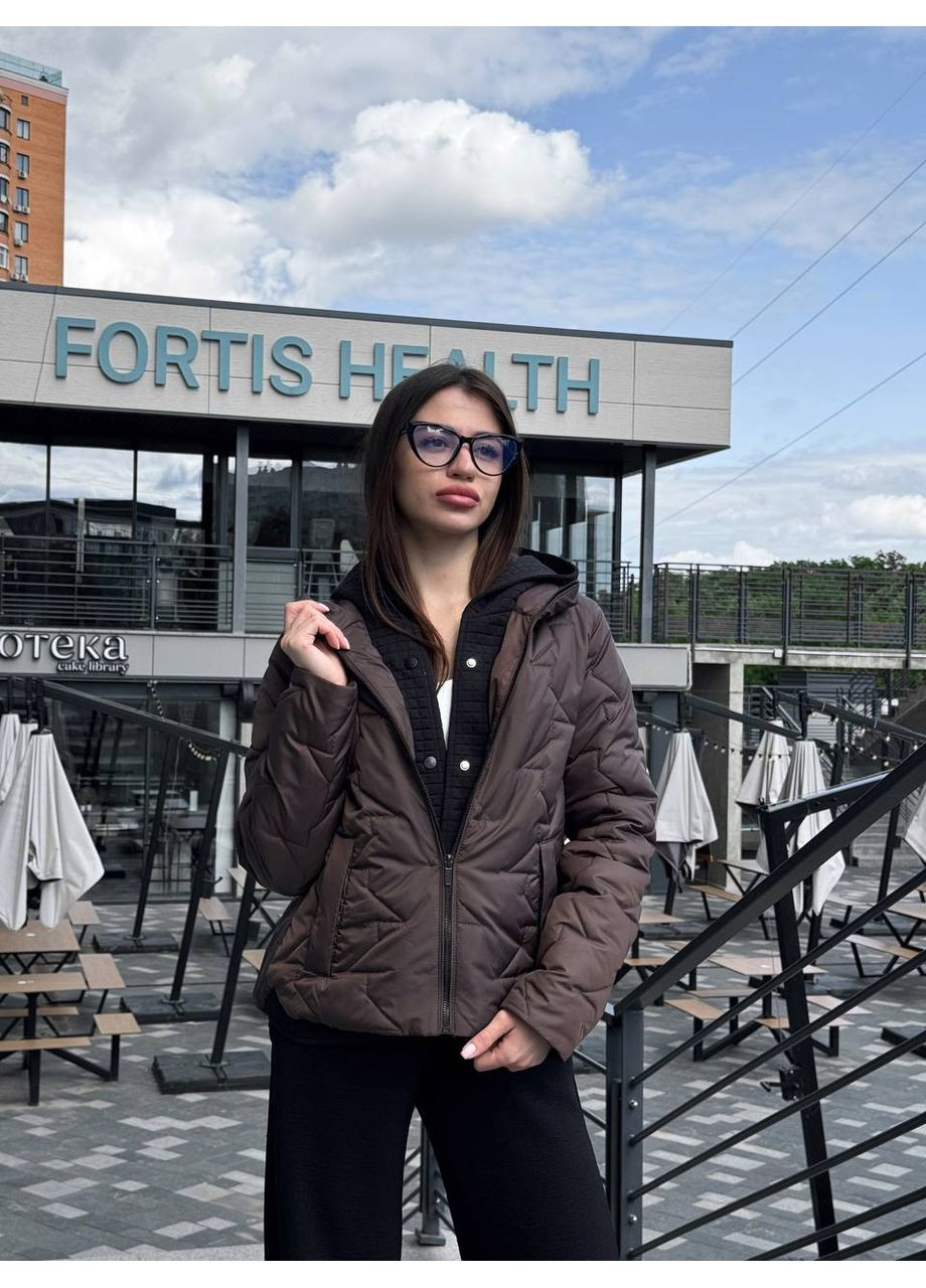 Коричнева демісезонна жіноча демісезонна куртка SK