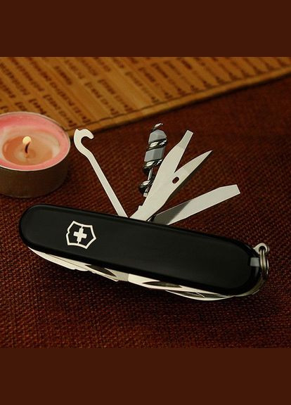 Комплект нож SwissChamp Black 1.6795.3 + Чехол с фонариком Police Victorinox (317305809)