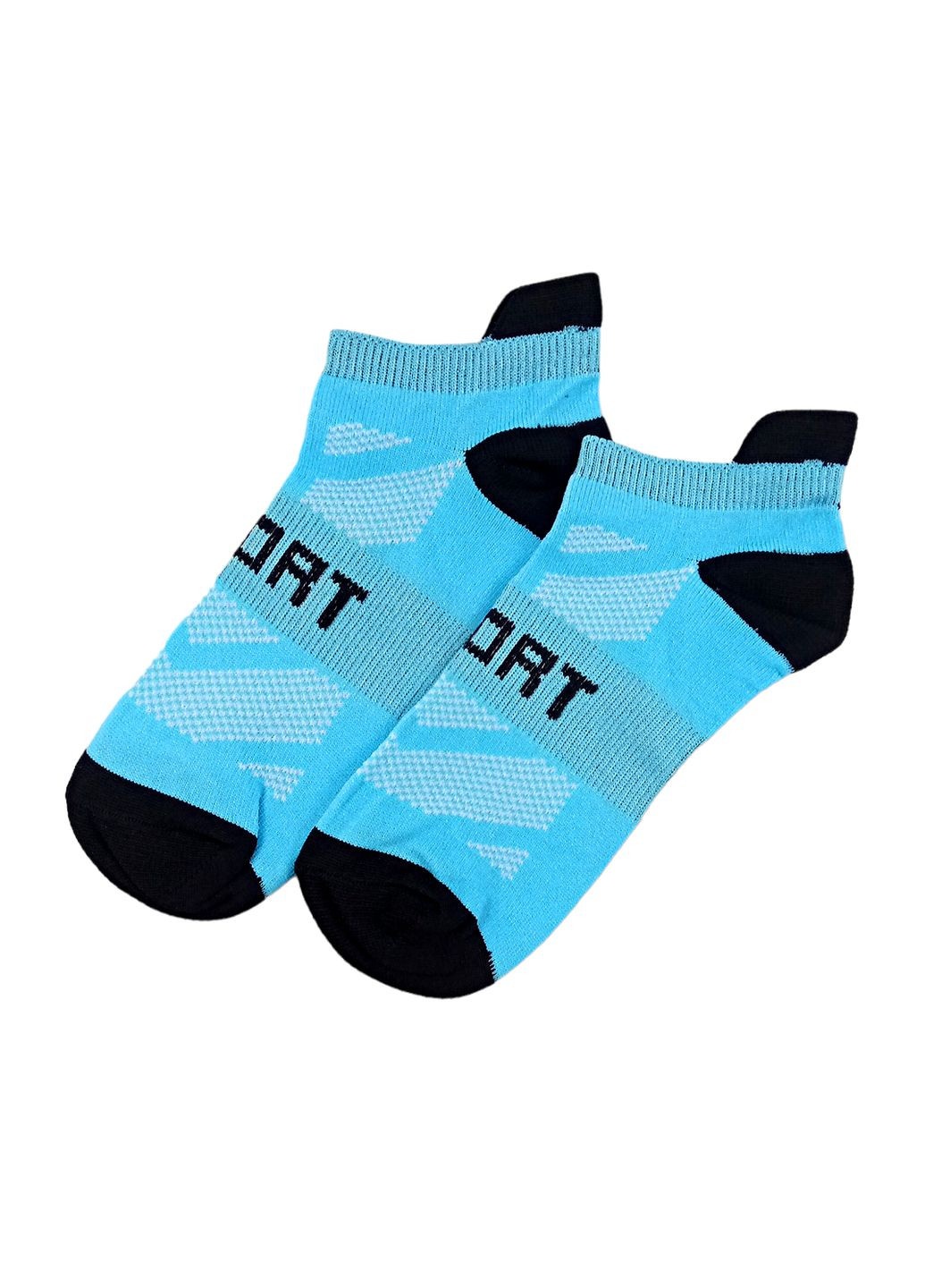 Голубые носки спортивные женские короткие tm ST LINE надписи (323164095)