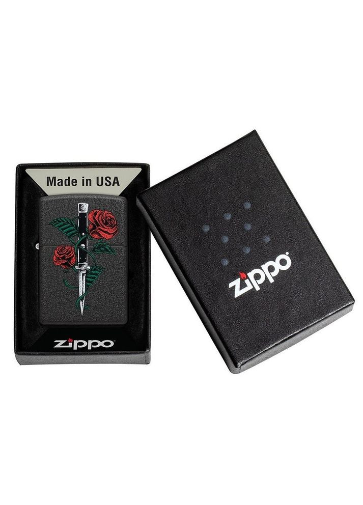 Запальничка 236 Rose Dagger Tattoo Design Zippo (316614689)
