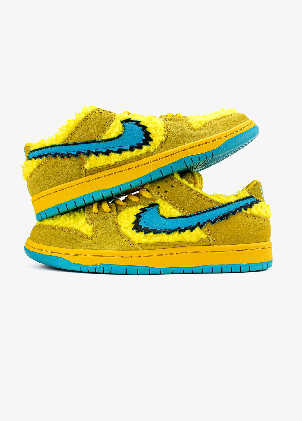 Кроссовки женские и мужские Nike SB Dunk Low x Grateful Dead Bears yellow | Найк СБ Данк низкие желтые No Brand жёлтые всесезоны (313653562)