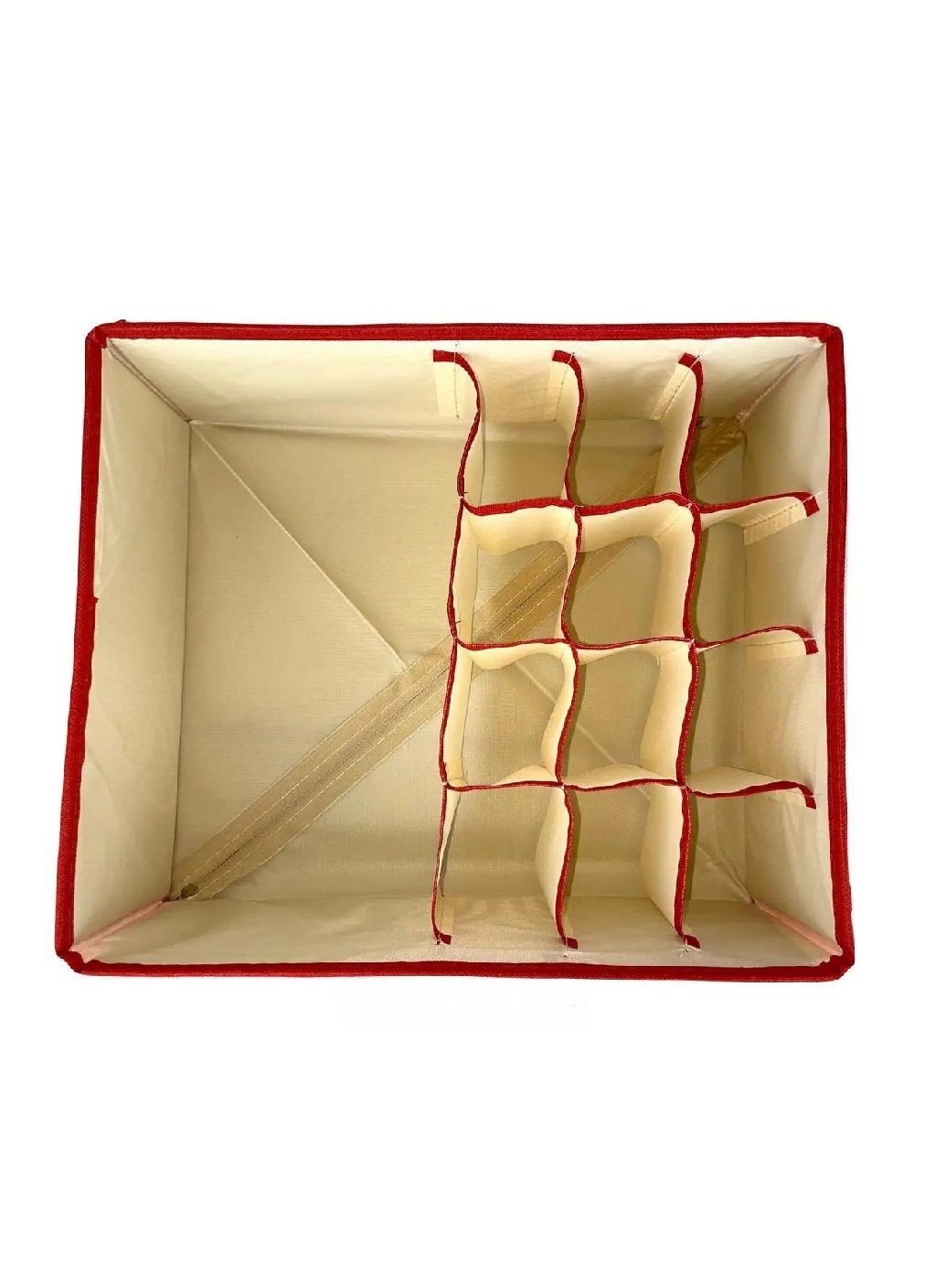 Органайзер для зберігання шкарпеток нижньої білизни дрібниць аксесуарів спанбонд 31х27х12 см (477016-Prob) Червоний в горошок Unbranded (293343328)