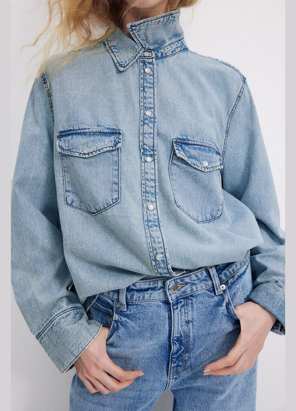 Голубой рубашка H&M