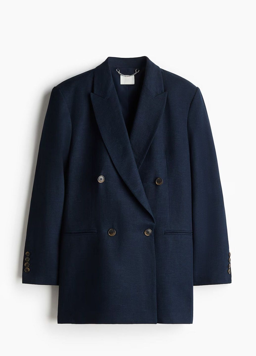 Темно-синий женский жакет H&M однотонный - всесезон