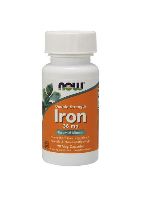 Залізо Foods Iron 36 mg 90 caps Now (278363644)