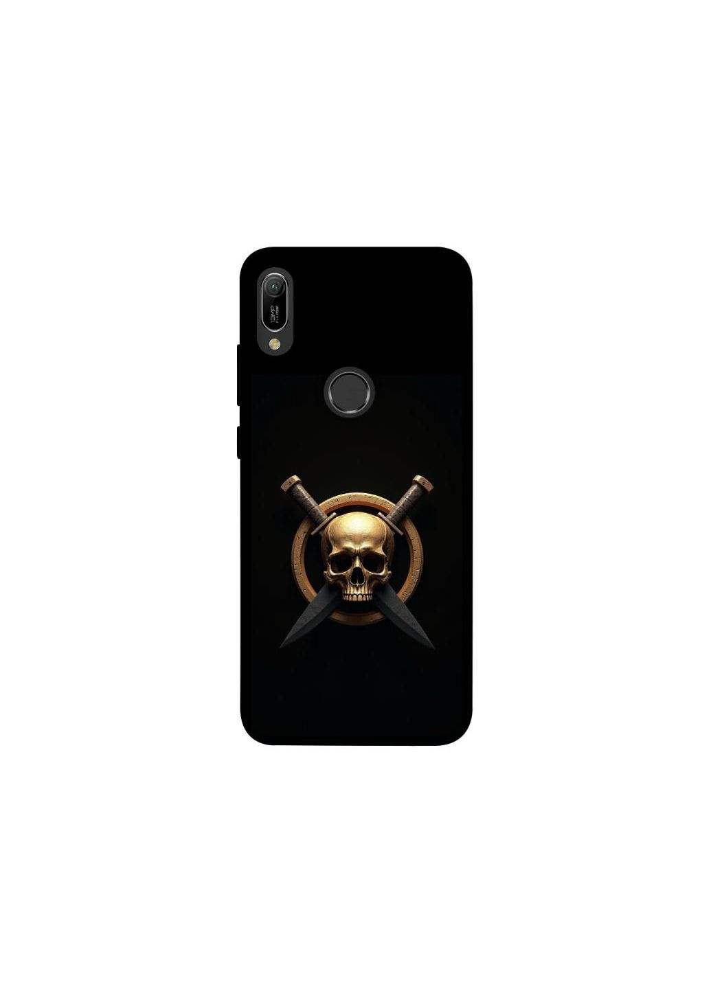 Чохол на Huawei Y6 (2019) Golden Skull Frontalka (354185840)