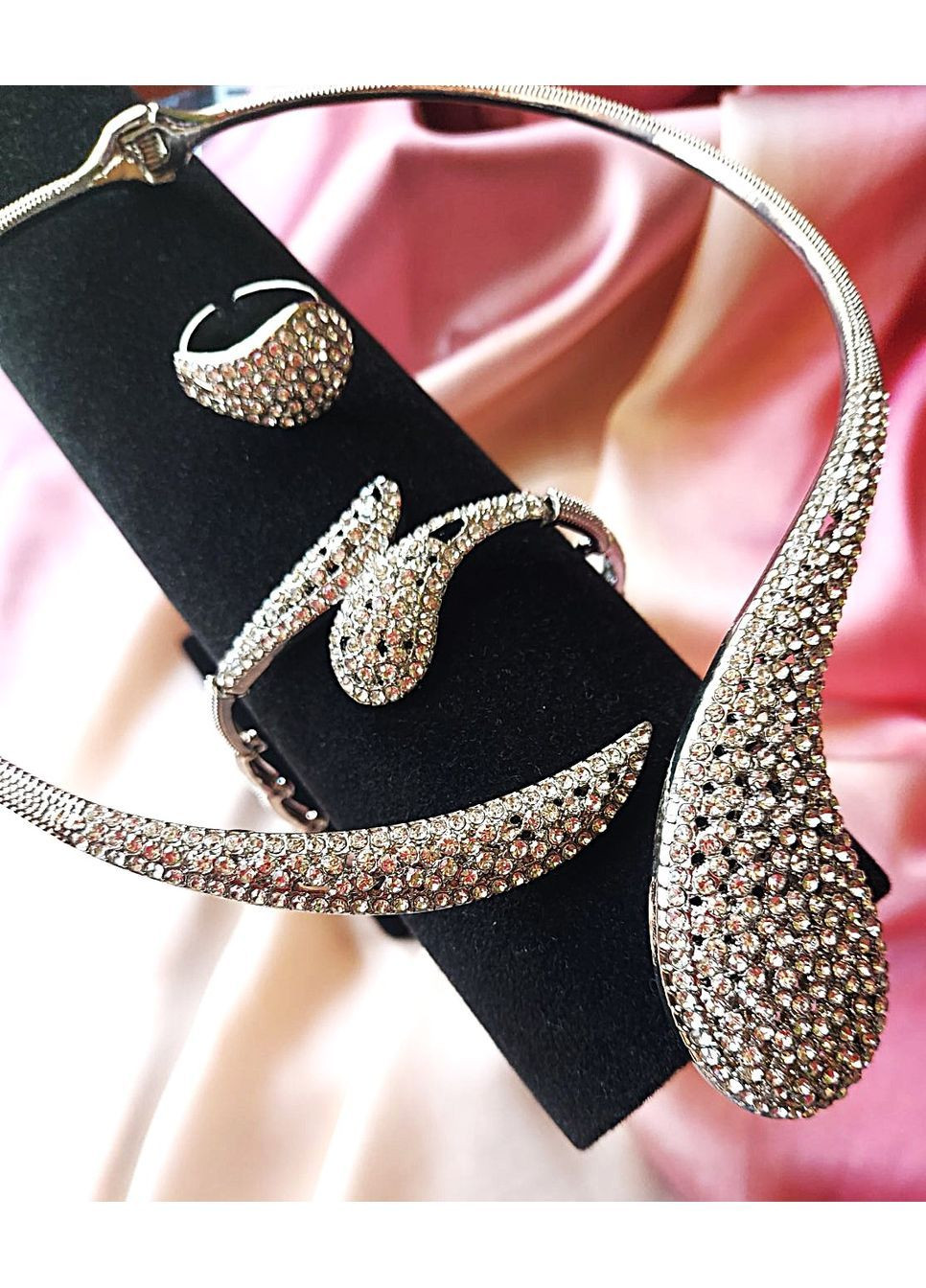 Великий комплект біжутерії Кольє, браслет та каблучка No Brand (369489896)