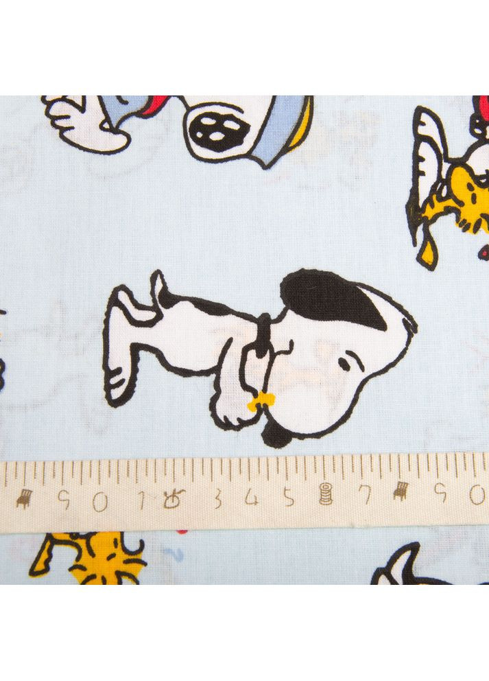 Тканина бязь ранфорс для постільної білизни, бавовна, 130 г/м2, 240 см 25011682/1 Snoopy блакитний IDEIA (371133622)