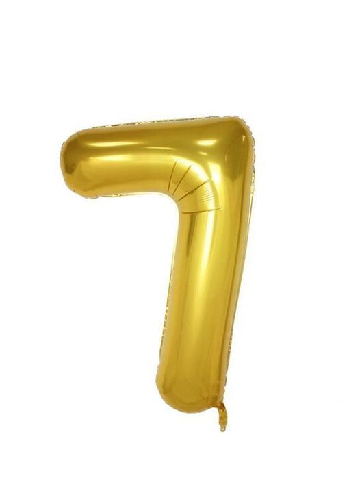 Фольгированная цифра SLIM золото 100см "7" No Brand (302313027)