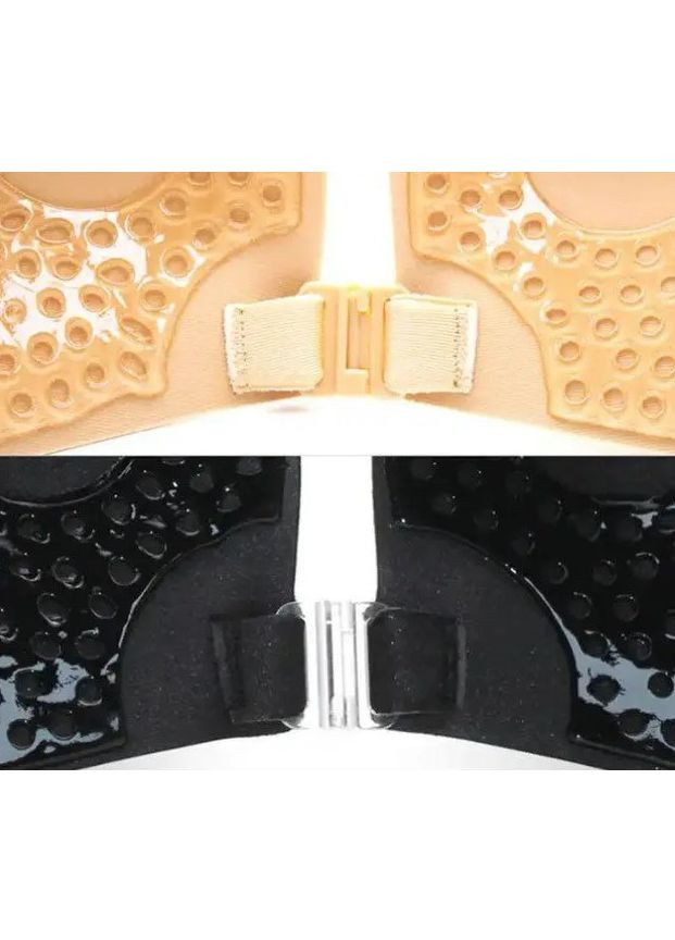 Чорний балконет бюстгальтер fly bra силіконовий без бритель з ефектом пуш-ап No Brand