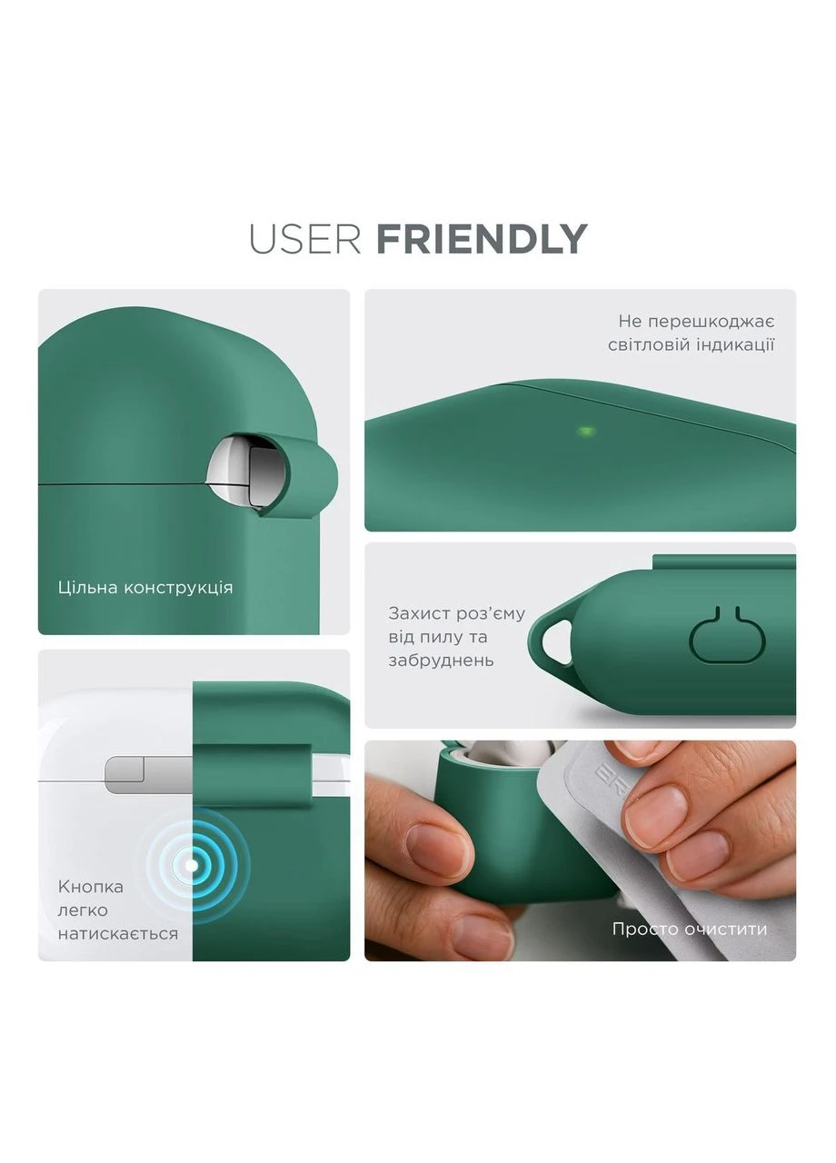 Чехол Hang Case для Apple AirPods 3 Pine Needle Green (ARM60319) KLB ArmorStandart (390067882)