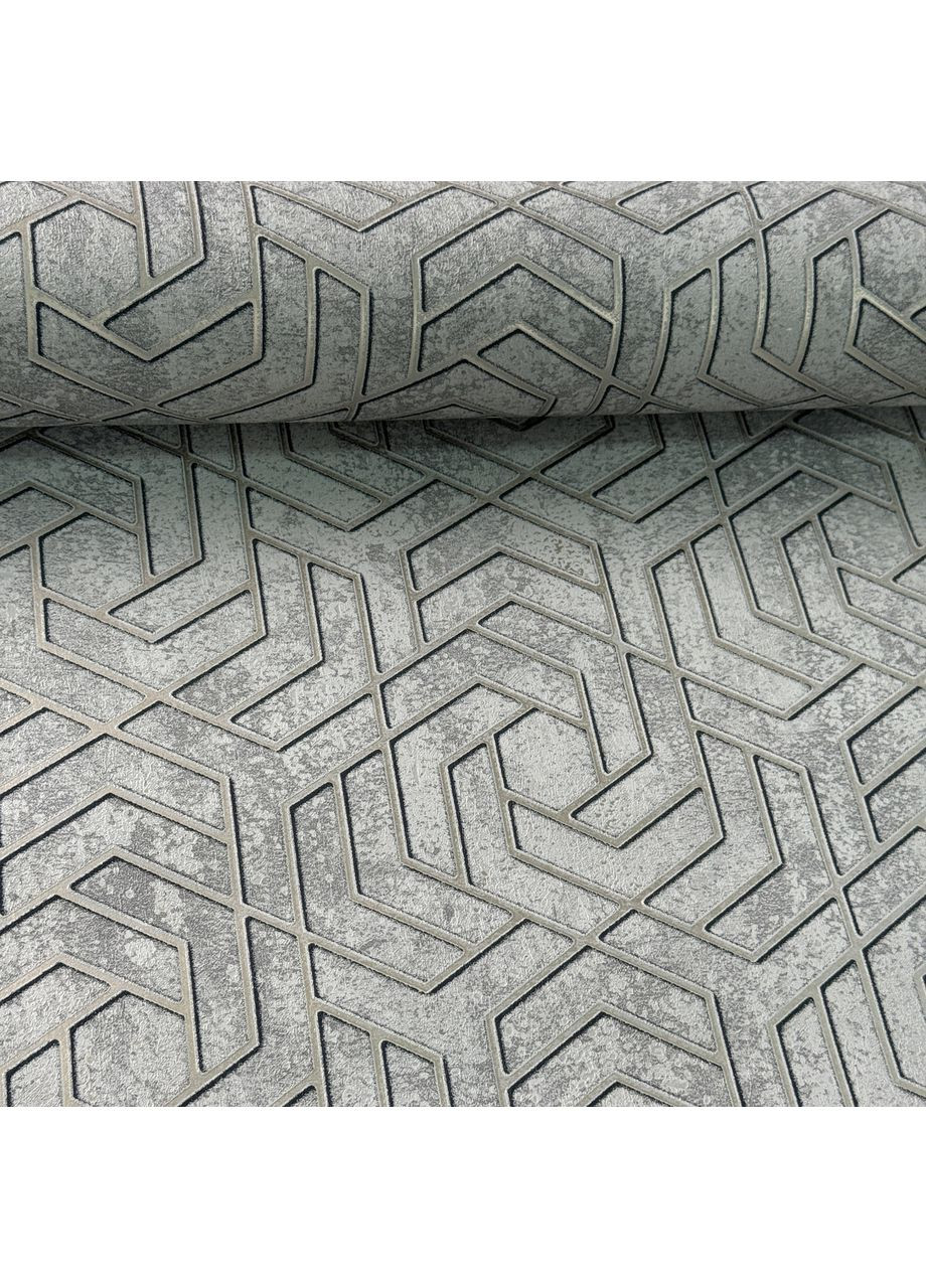 Обои серые City Glam 1032310 виниловые на флизелиновой основе абстракция 1,06x10 м MARBURG (371775756)