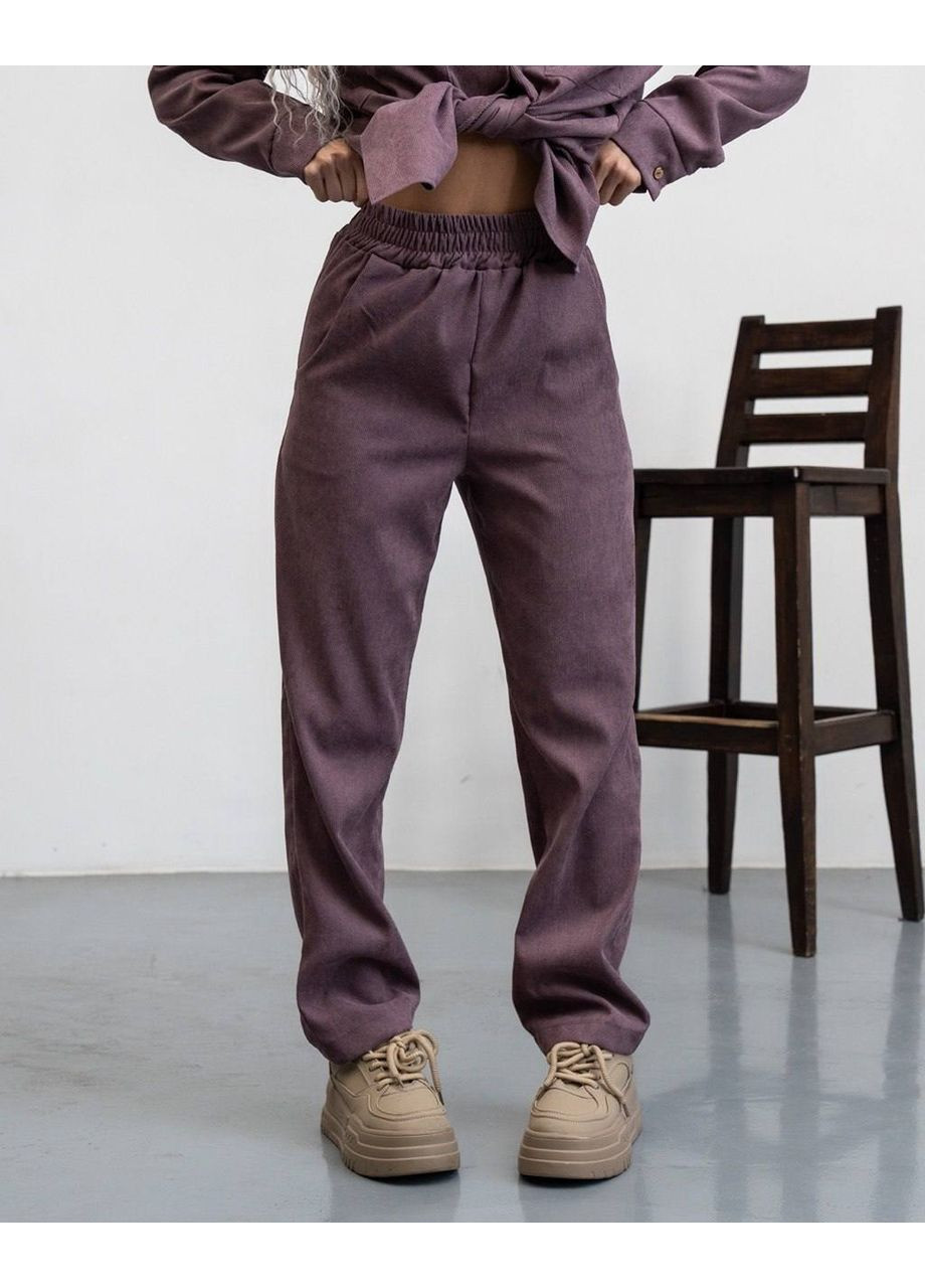 Жіночий Мікро вельветовий костюм: сорочка + штани Україна (361044131)